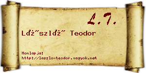 László Teodor névjegykártya