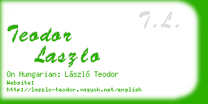 teodor laszlo business card